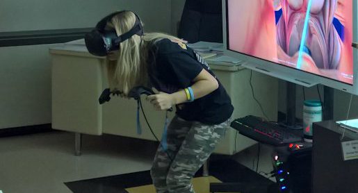 Psych Student Studying Human Brain in Virtual Reality